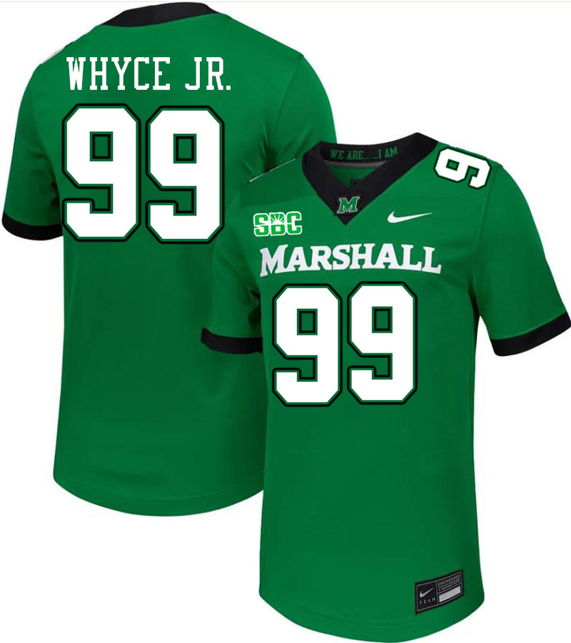 Marshall Thundering Herd #99 Jamaal Whyce Jr. College Football Jerseys Stitched-Green Marshall Thundering Herd #99 Jamaal Whyce Jr. College Football Jerseys Stitched-Green